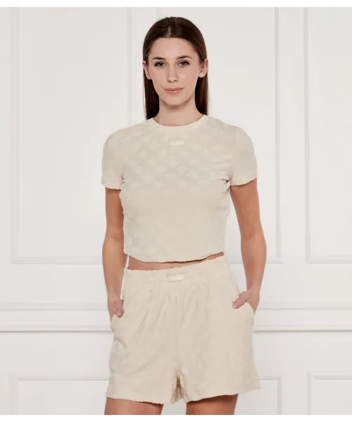 

Футболка с пионом Cropped fit Guess Active, белый