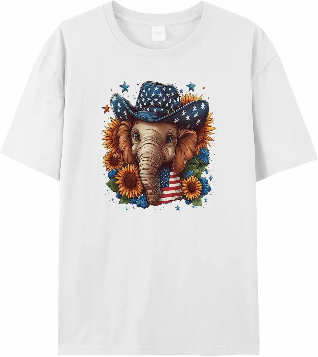 

Мужская футболка с коротким рукавом Elephant Sunflower jdudh