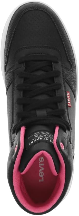 Кроссовки Levi's Unisex-Child Drive Hi, черный/розовый — фото 2