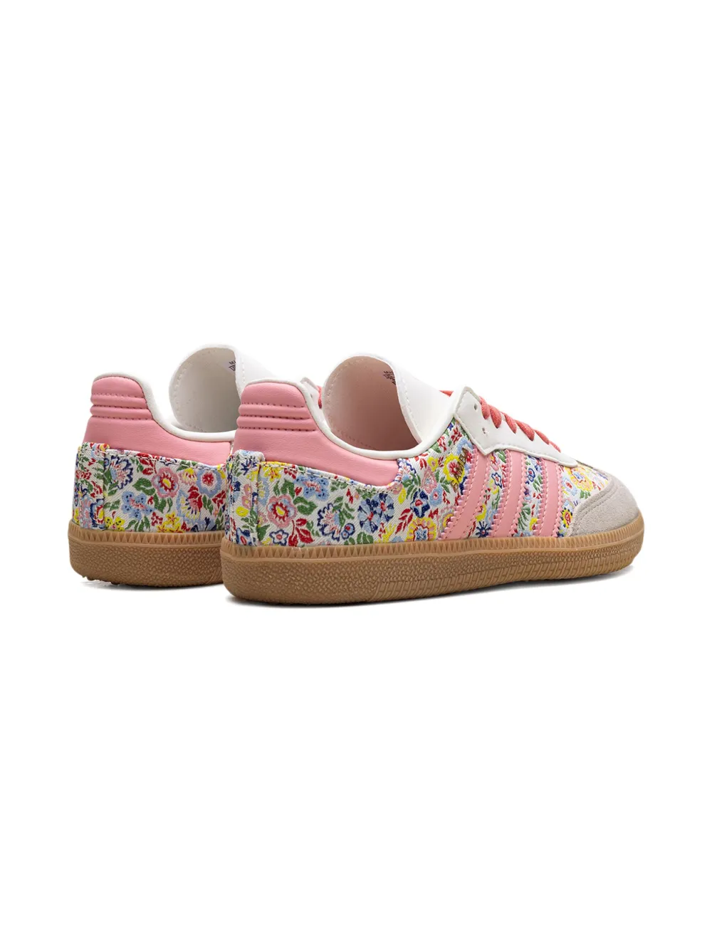 Кроссовки X Liberty London Samba OG "Разноцветные/Бежевые/Розовые/Камедные" Adidas Kids, розовый — фото 2