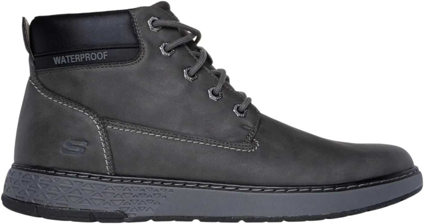 Мужские ботильоны Skechers Garlan Deno, Charcoal Synthetic — фото 2