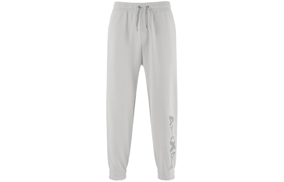 

AE SS23 Вязаные спортивные штаны мужские светло-серые ARMANI EXCHANGE