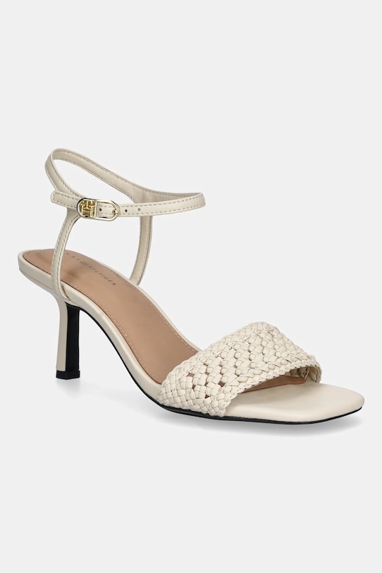 Сандалии Crochet Lthr Kitten Sandal Tommy Hilfiger, бежевый