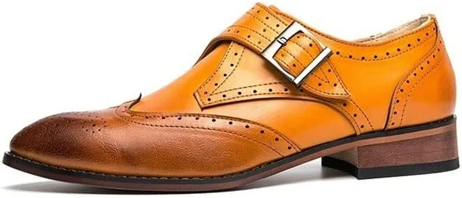 Мужские классические туфли. Мужские классические туфли Men's Oxford Business Formal (Коричневые, 13) Generic — фото 4