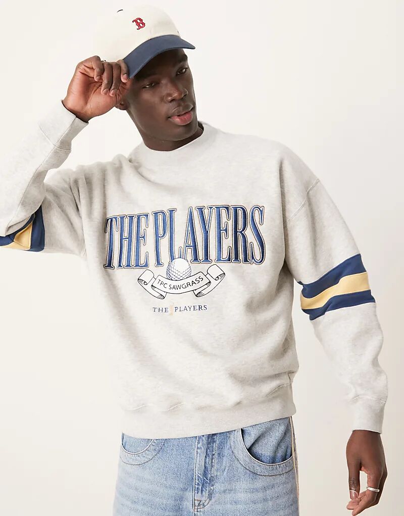 

Флисовый топ с мотивом в сером цвете Abercrombie & Fitch