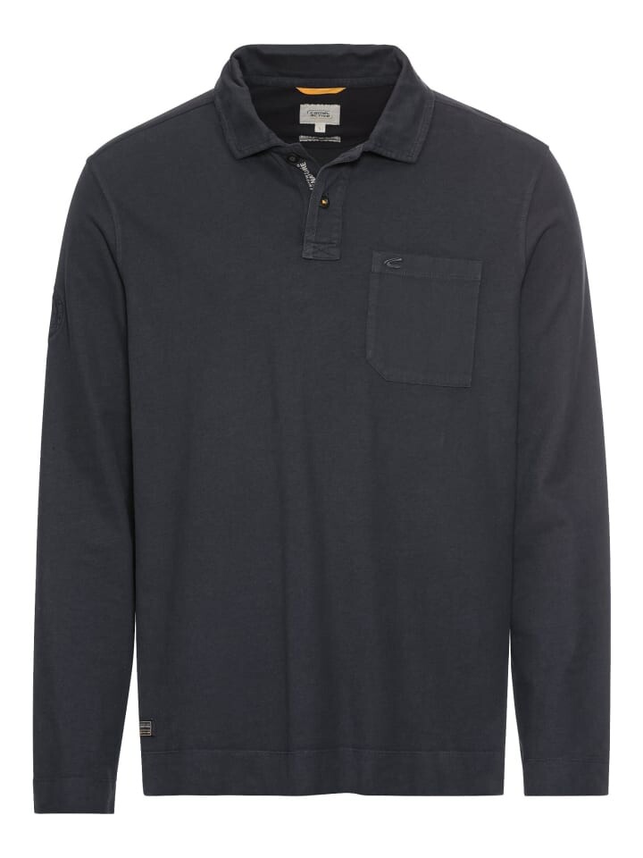 

Поло Camel Active Langarm aus zertifiziertem Organic Cotton, темно-синий