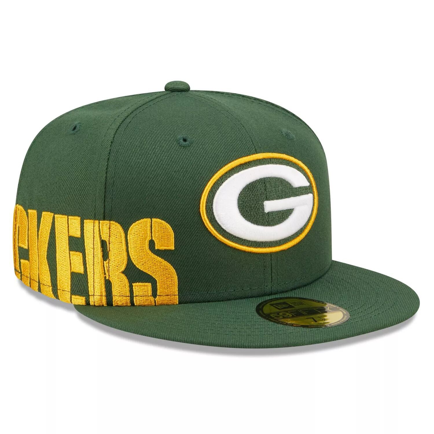

Мужская приталенная шляпа New Era Green Green Bay Packers с разрезом по бокам 59FIFTY