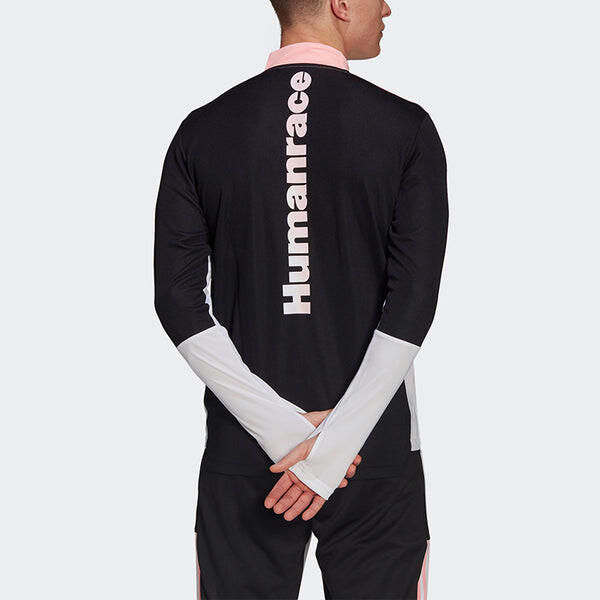 Толстовка adidas x Crossover Juve Hu Tr Top Juventus Soccer/Football Half Zipper Stand Collar Sports White Black Colorblock, белый — фото 3