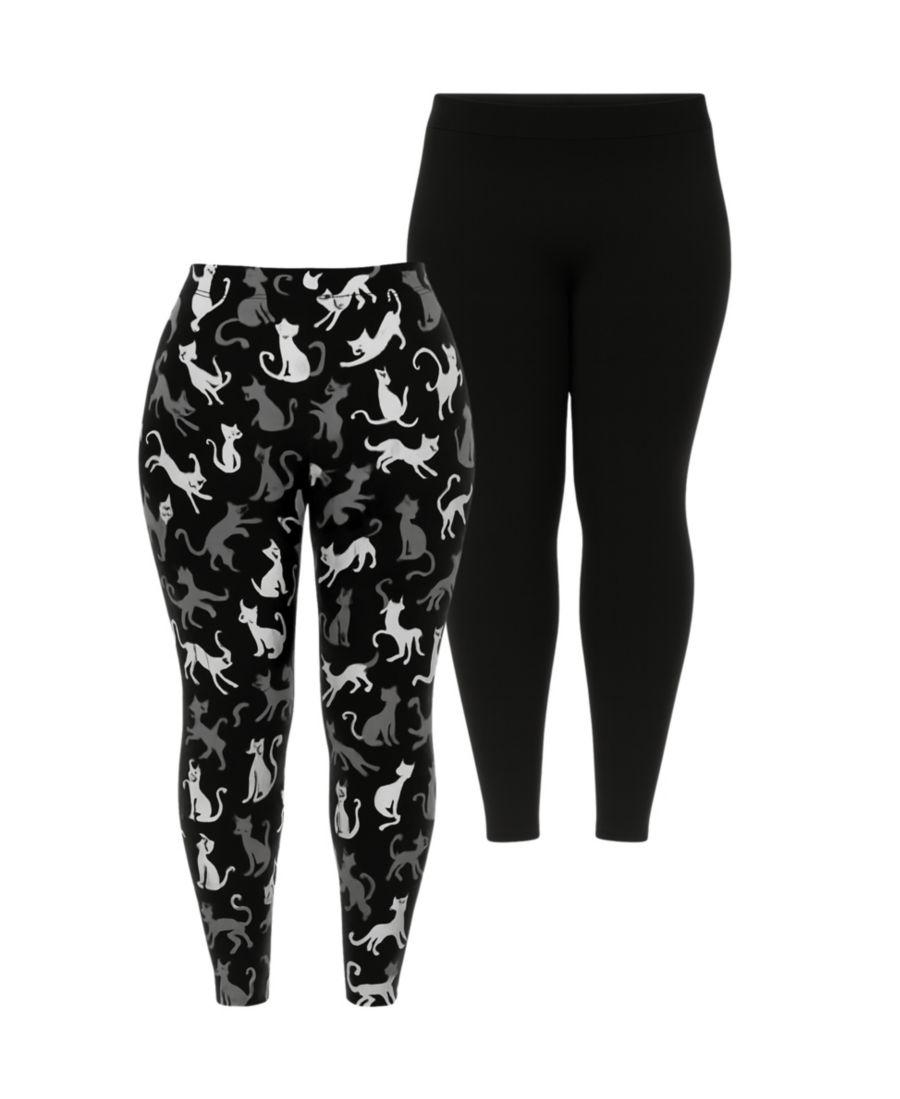 

Женские леггинсы с принтом кошки на Хэллоуин White Mark, Black