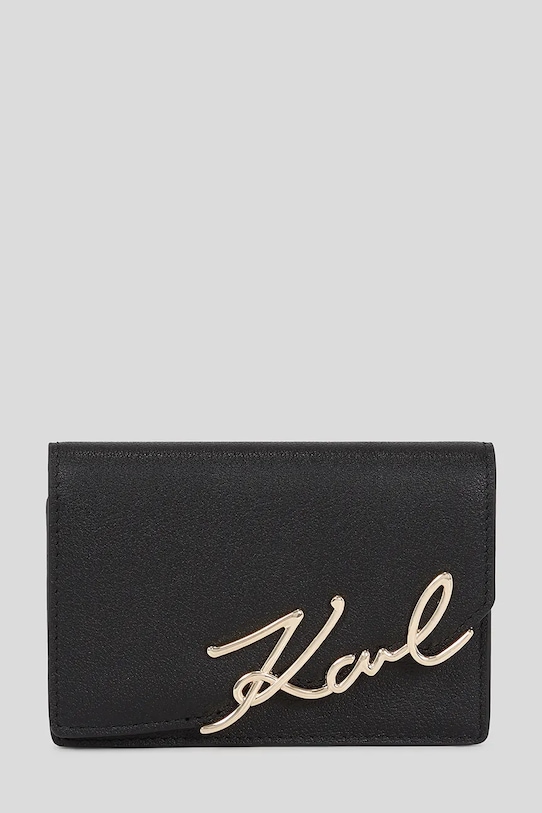 

Кожаный кошелек Karl Lagerfeld, черный