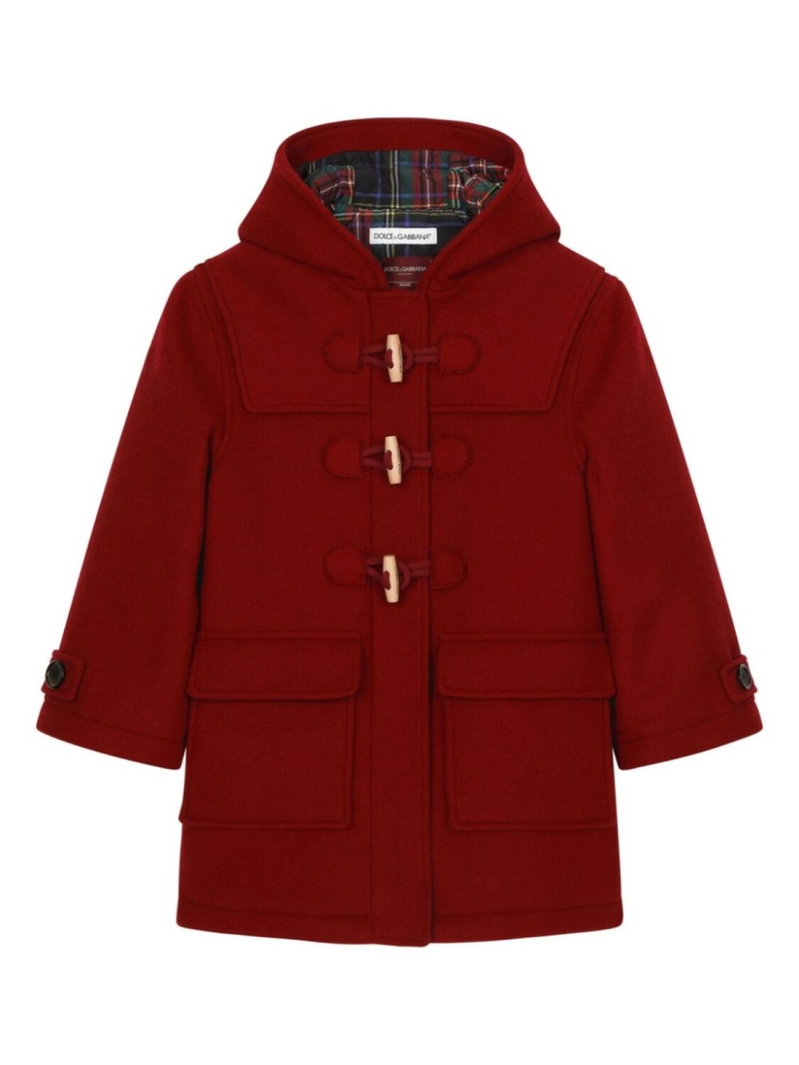 

Dolce & Gabbana Kids дафлкот с капюшоном, красный