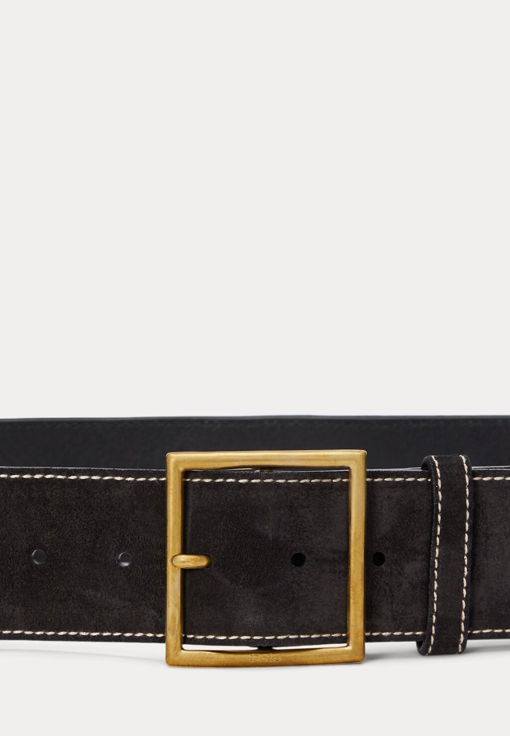 

Ремень WESTERN CALFSKIN SUEDE WIDE BELT Polo Ralph Lauren, черный