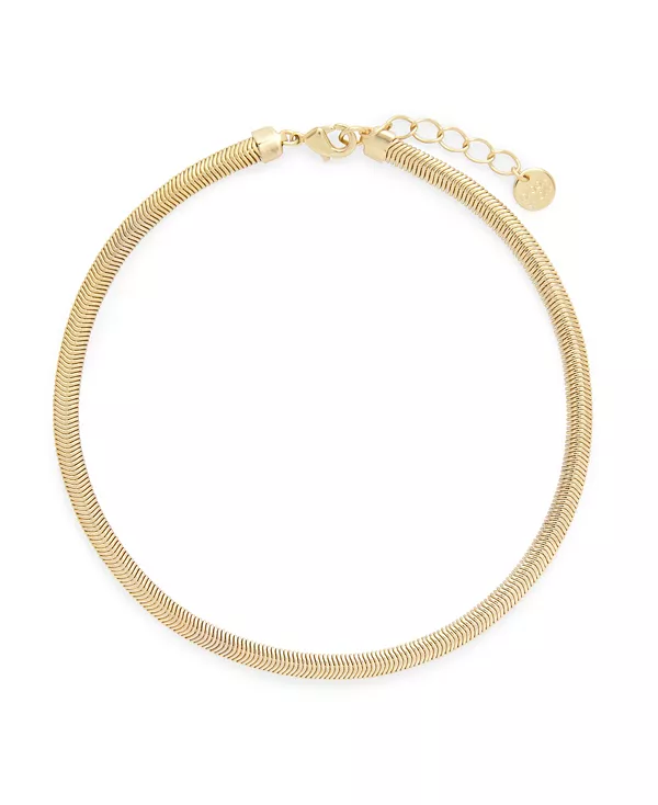 

Браслет на лодыжку Izzy с елочкой, покрытый 14-каратным золотом Brook & York, gold-plated