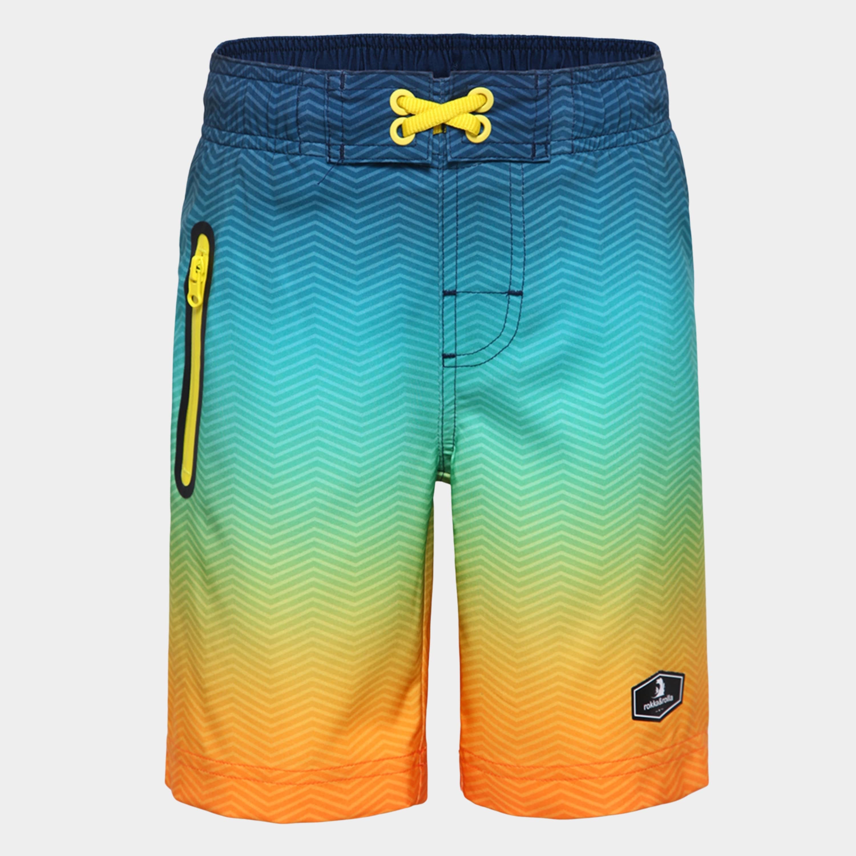 

Плавки Rokka&Rolla для мальчиков, эластичные в четырех направлениях, neon waves