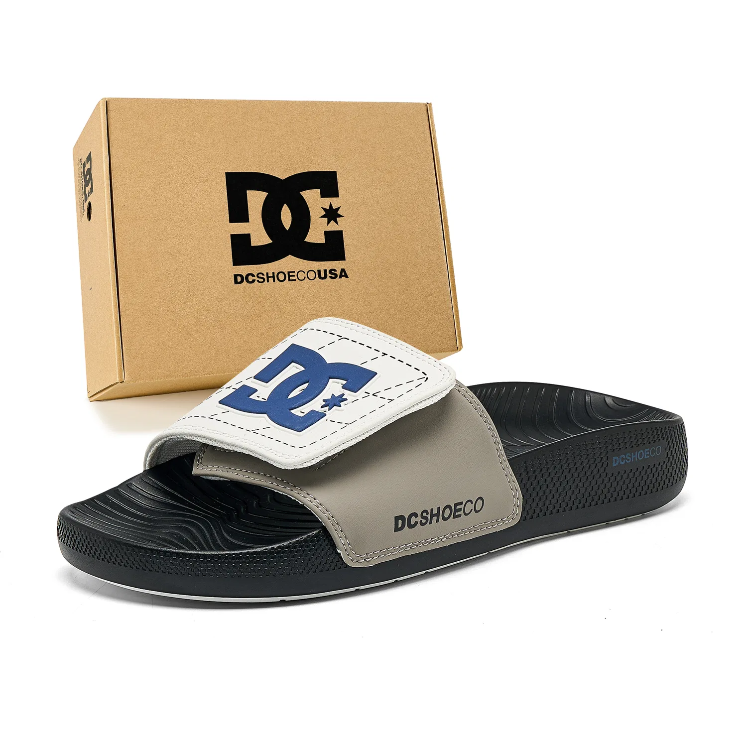 Шлепанцы DCSHOES бело-синие