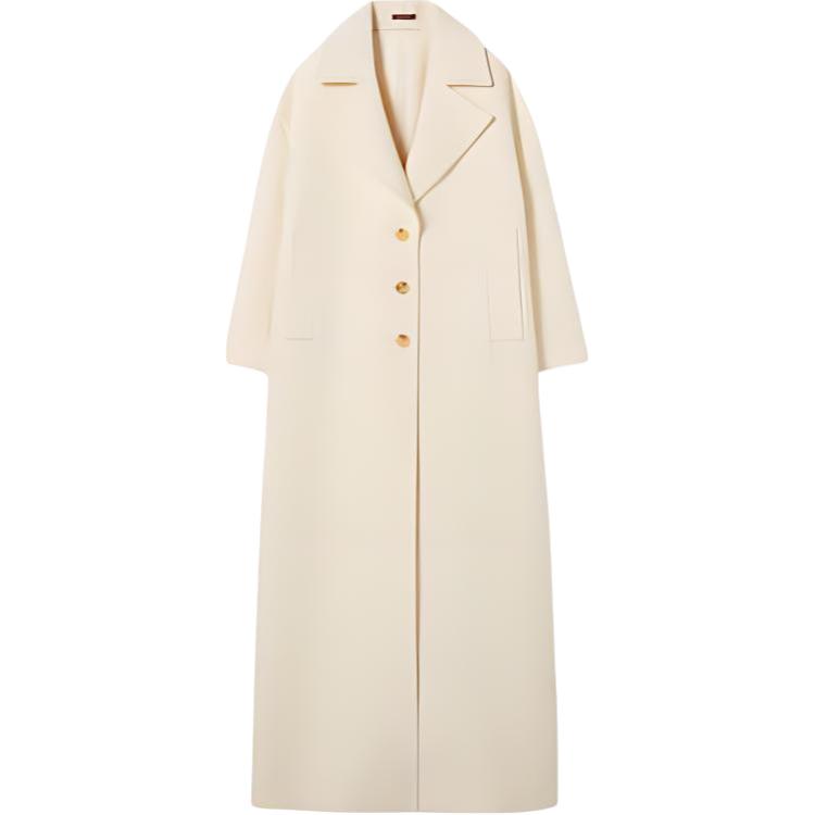 

Однобортное пальто из крепа Gg Gucci, бежевый