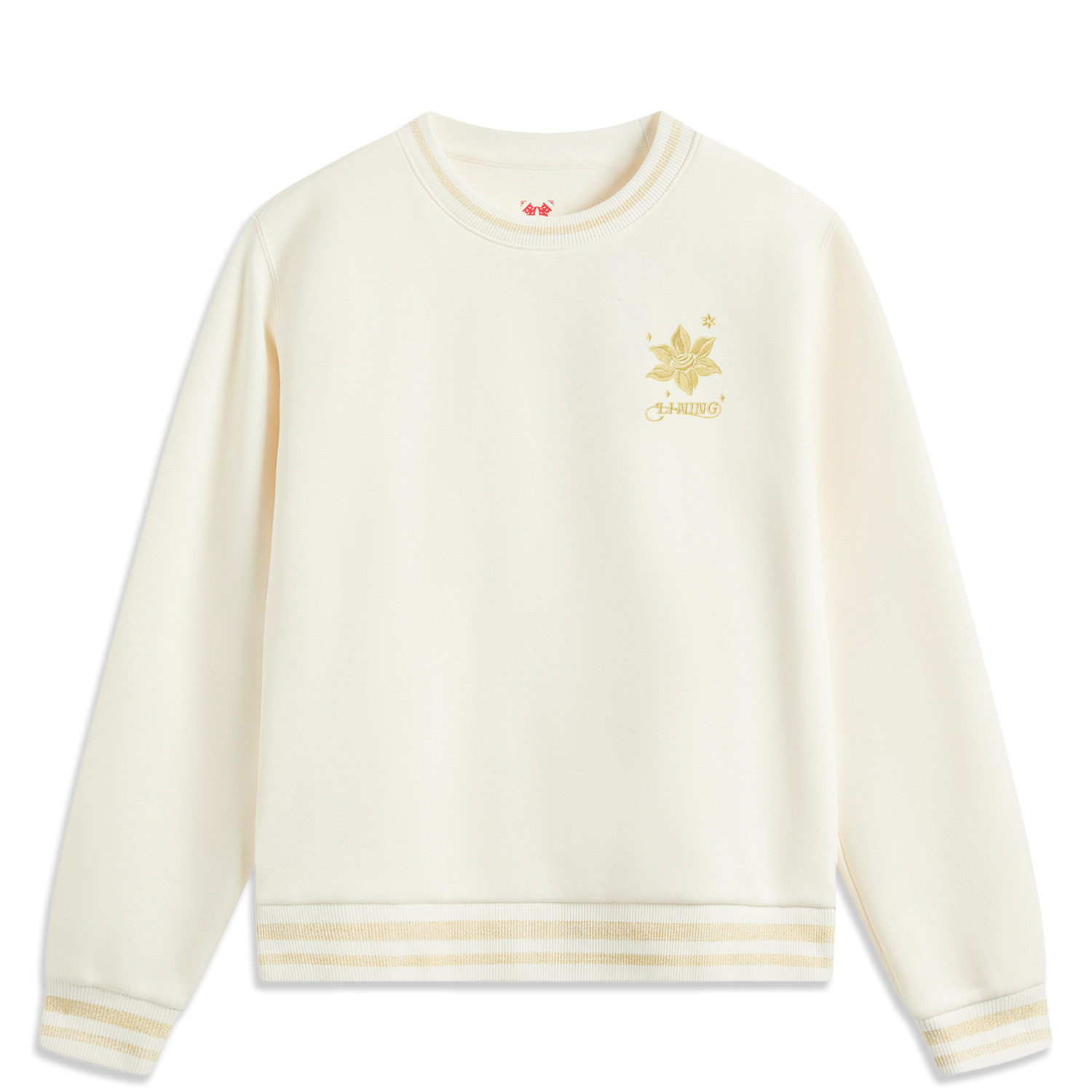 

LINING Толстовка Rijin Doujin Collection женская ecru/цветочный принт на левой стороне груди