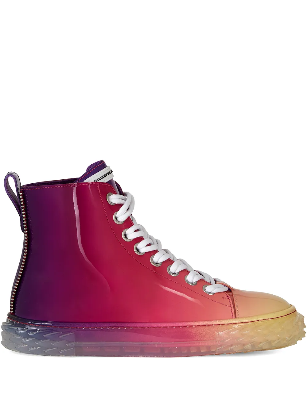 Высокие кеды с градиентным эффектом Giuseppe Zanotti, красный