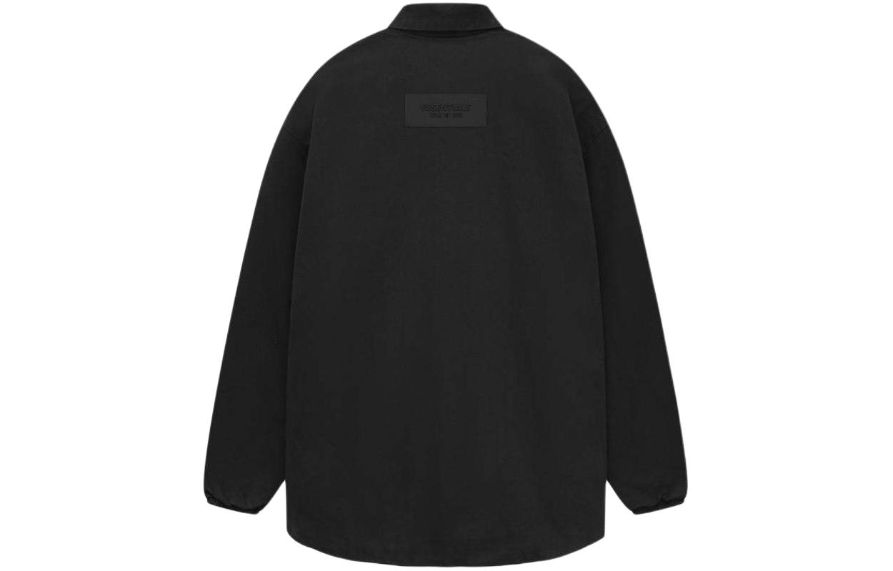 Fear Of God Essentials Джинсовая рубашка-куртка, Pure Black Denim/Overdye Black Denim — фото 4