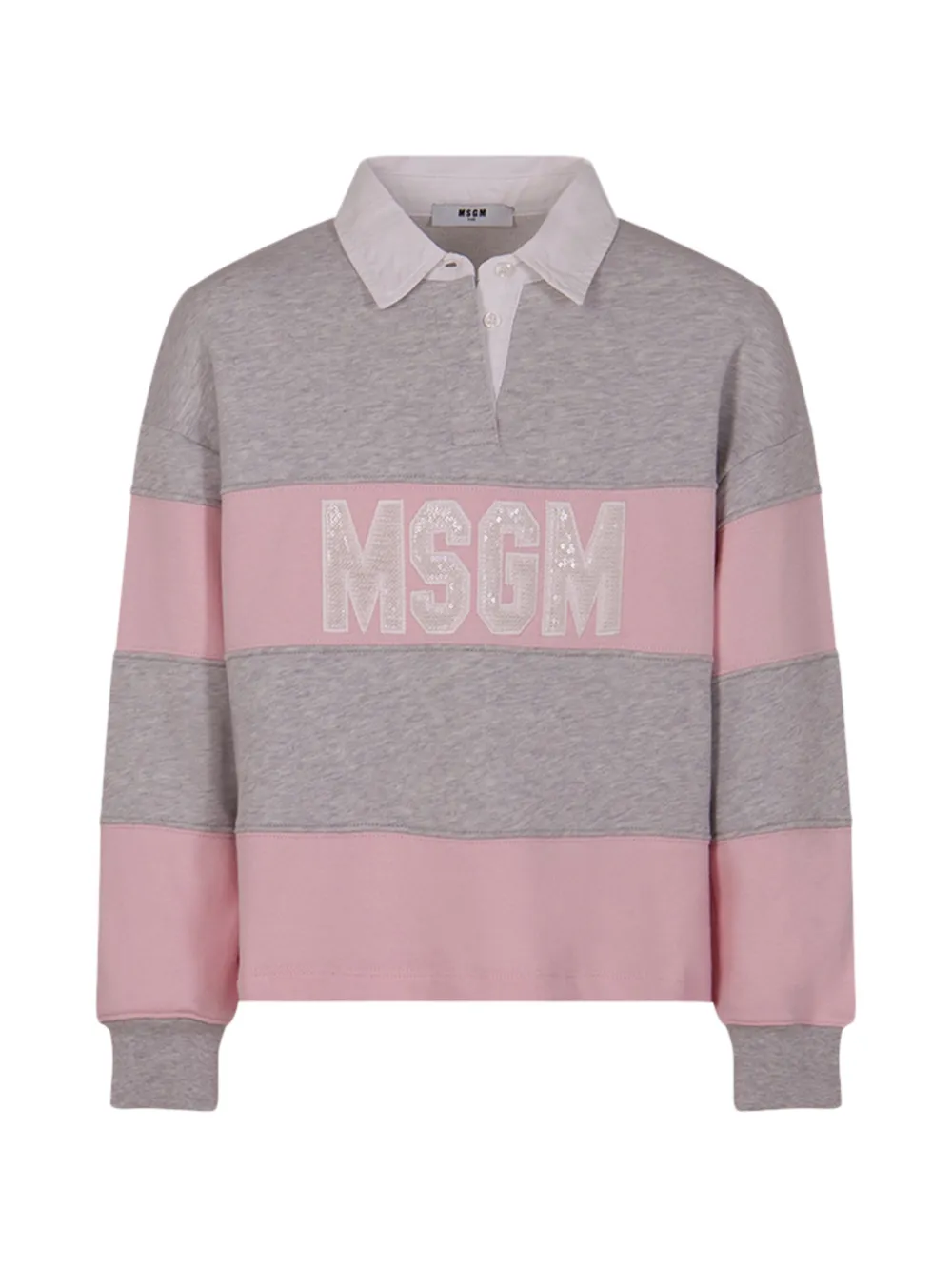 

Полосатый свитшот Msgm Kids, серый