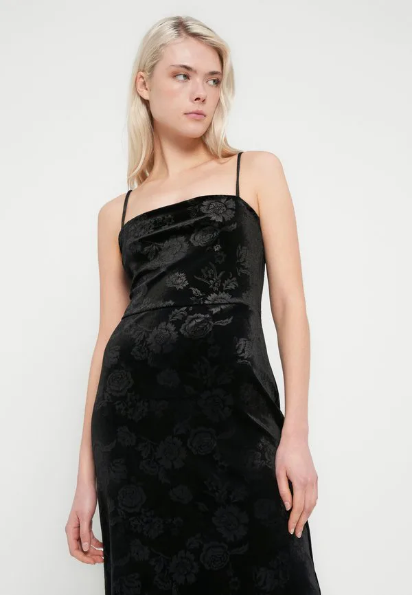 Длинное коктейльное платье-футляр/вечернее платье Gap, Black — фото 4