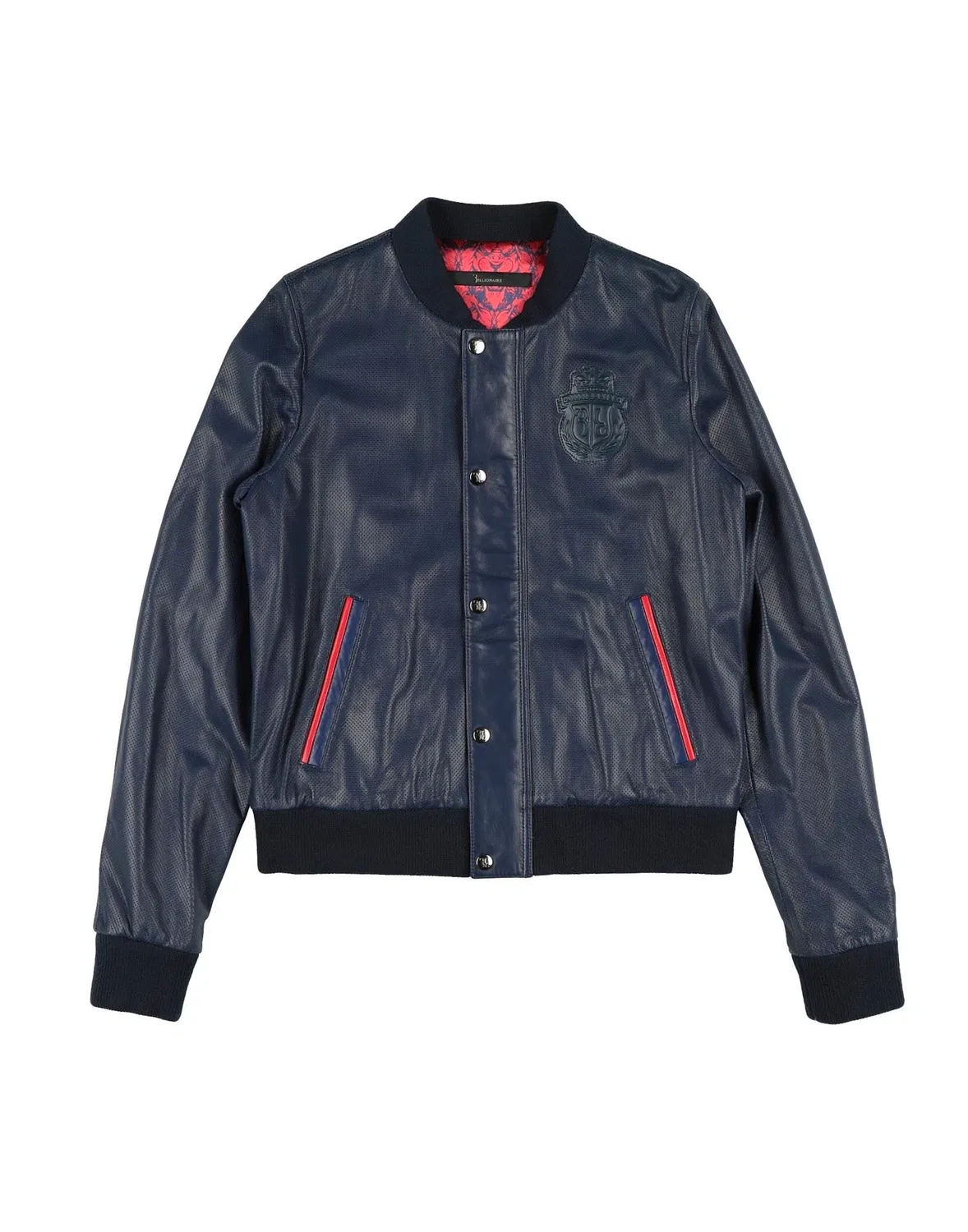 Куртка из кожи с аппликациями Billionaire Navy