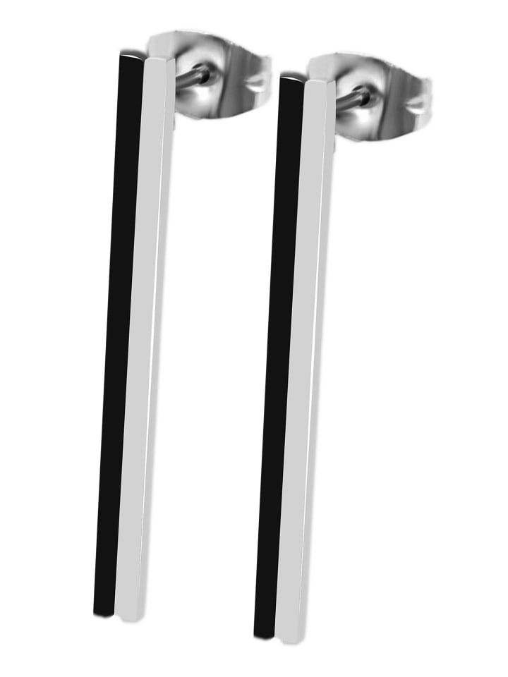 

Adeliás Женские серьги - Серьги-гвоздики из нержавеющей стали серебристого цвета