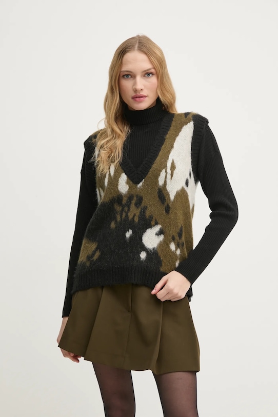 

Жилет с добавлением шерсти Sisley, зеленый