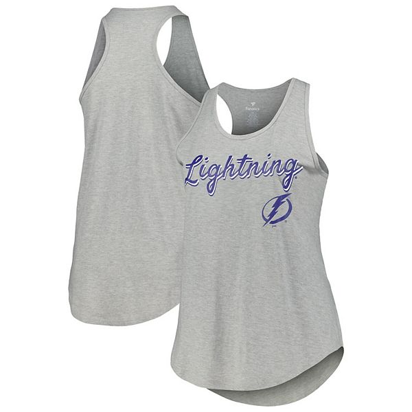 

Женский плюс сайз расербэк топ fanatics branded heather gray tampa bay lightning Unbranded