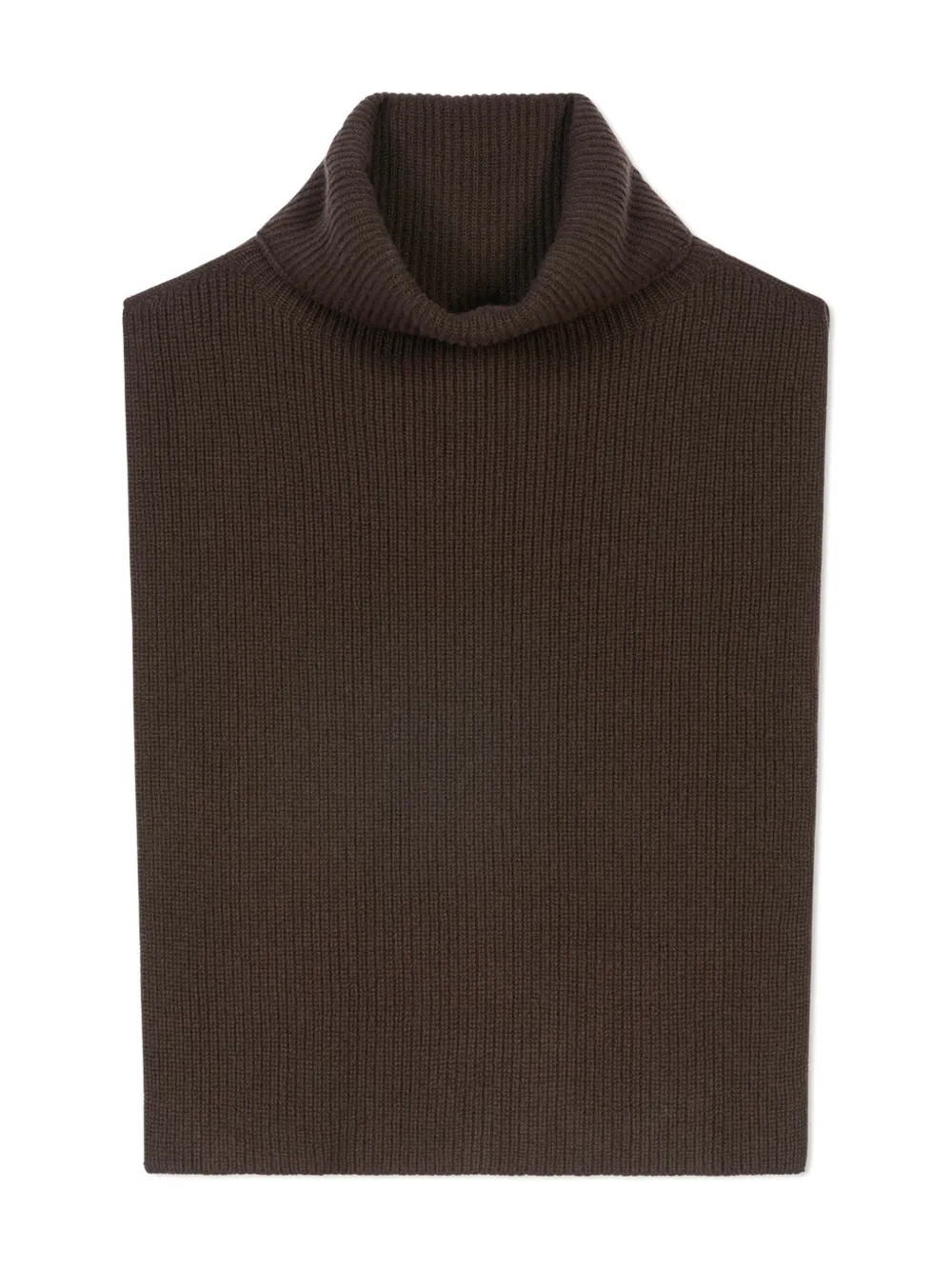 

Шарф в рубчик с высоким воротником Eric Bompard, коричневый