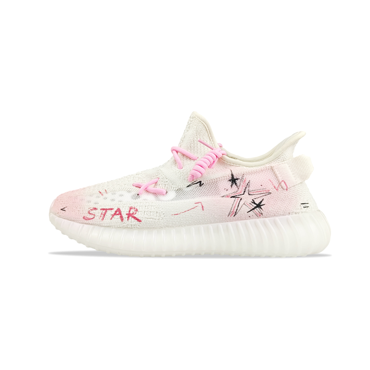 

Adidas Originals Изи Буст 350 В2 дышащие низкие кеды унисекс бело-розовые, цвет White Pink