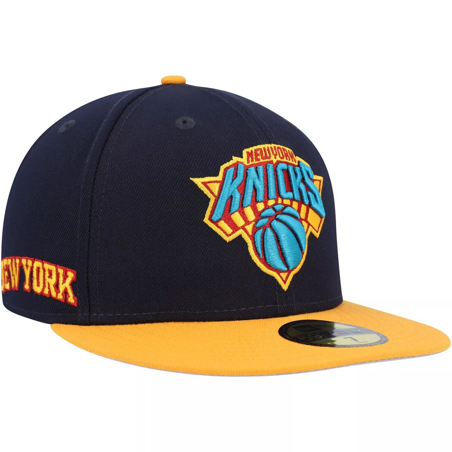 

Мужская приталенная шляпа New Era Navy/Gold New York Knicks Midnight 59FIFTY
