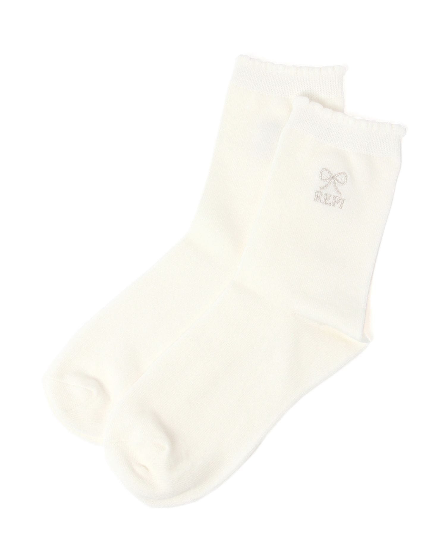 Носки с вышитыми лентами Repipi armario, White 01