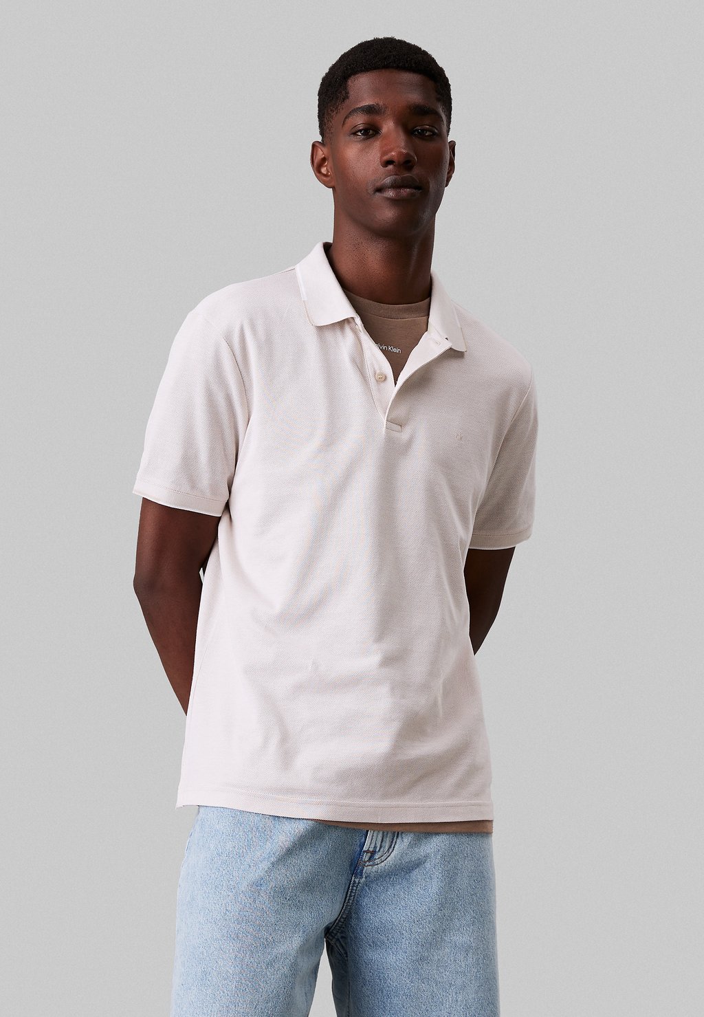 

Рубашка поло OXFORD TWO TONE Calvin Klein, светло-розовый