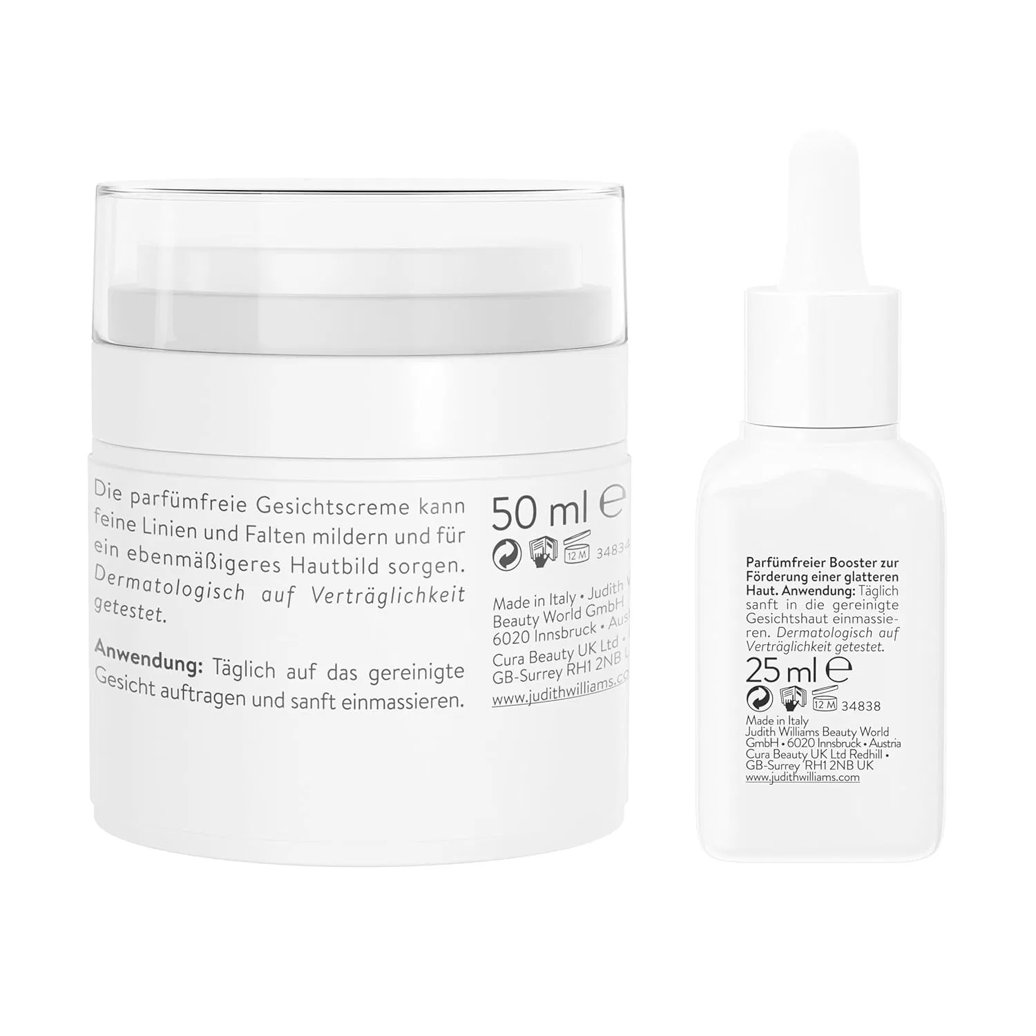 Набор Judith Williams Cosmetics Peptide+ Day Cream 50 мл и Face Concentrate Booster 25 мл Judithwilliams — фото 2
