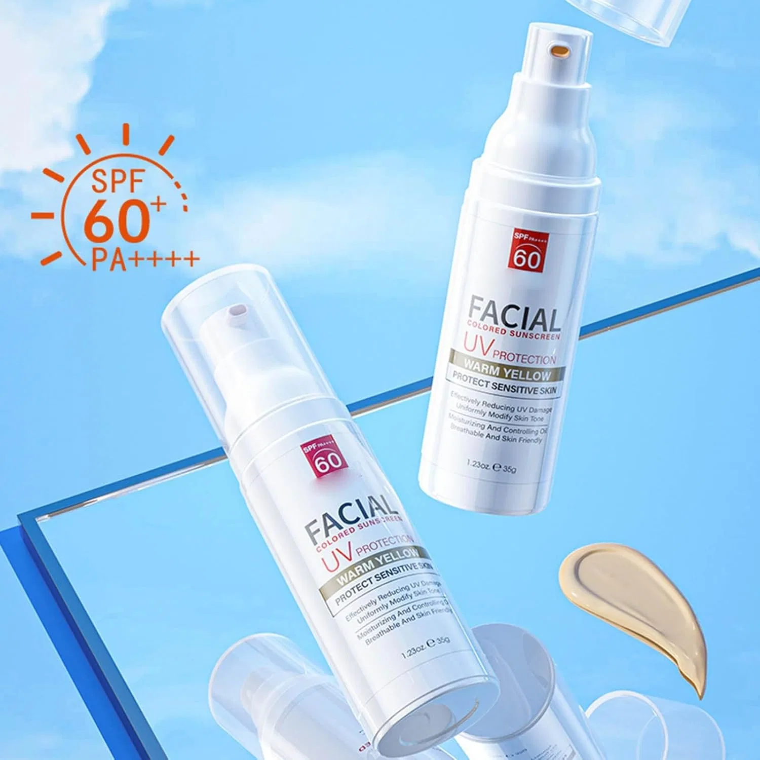 Тонирующий солнцезащитный крем для лица и тела SPF 60 Rubu22A — фото 2