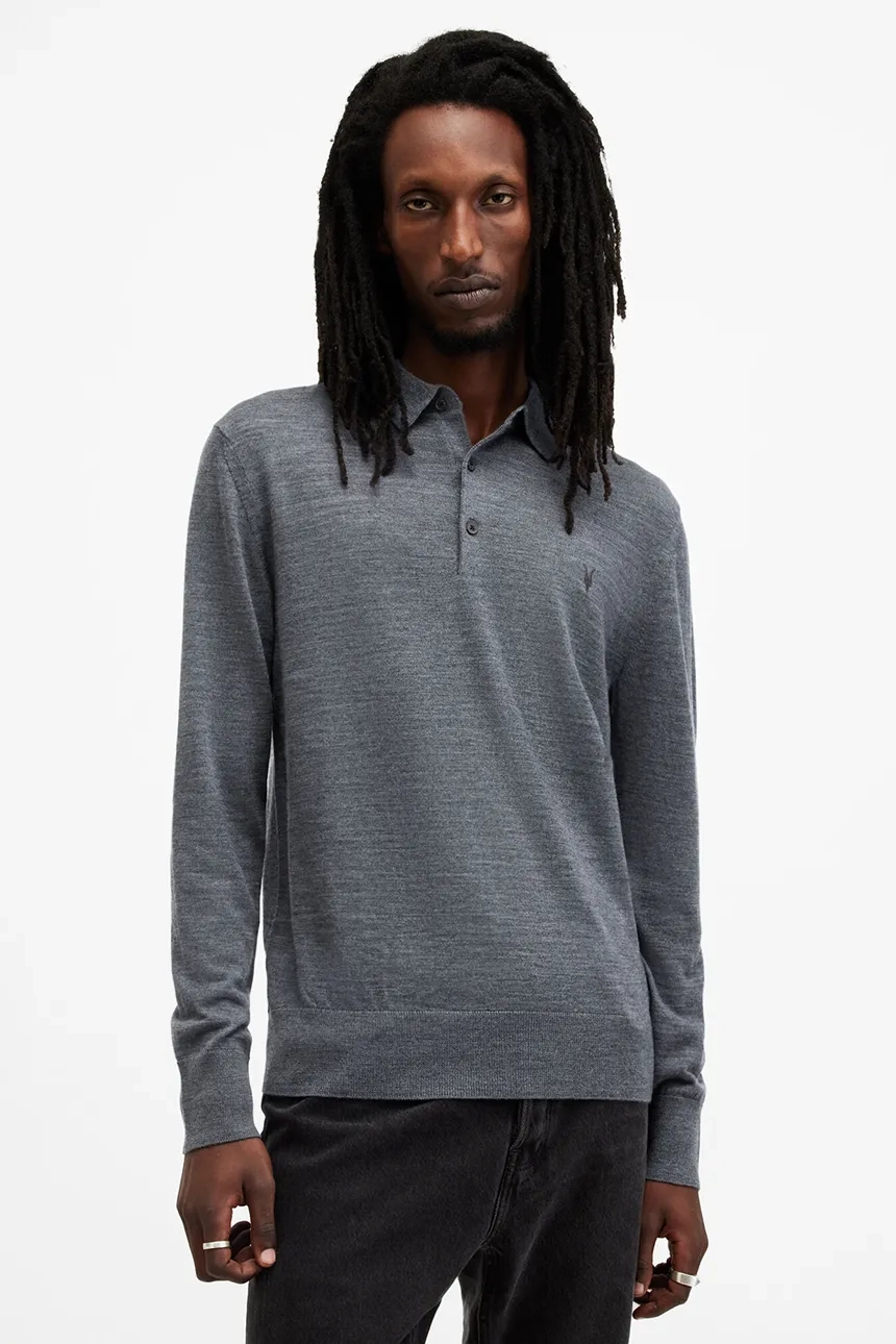 

Свитер MODE из шерсти MERINO AllSaints, темно-синий