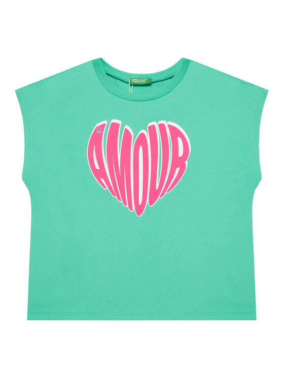 

Футболка обычного кроя 3JERC10PB United Colors Of Benetton, зеленый