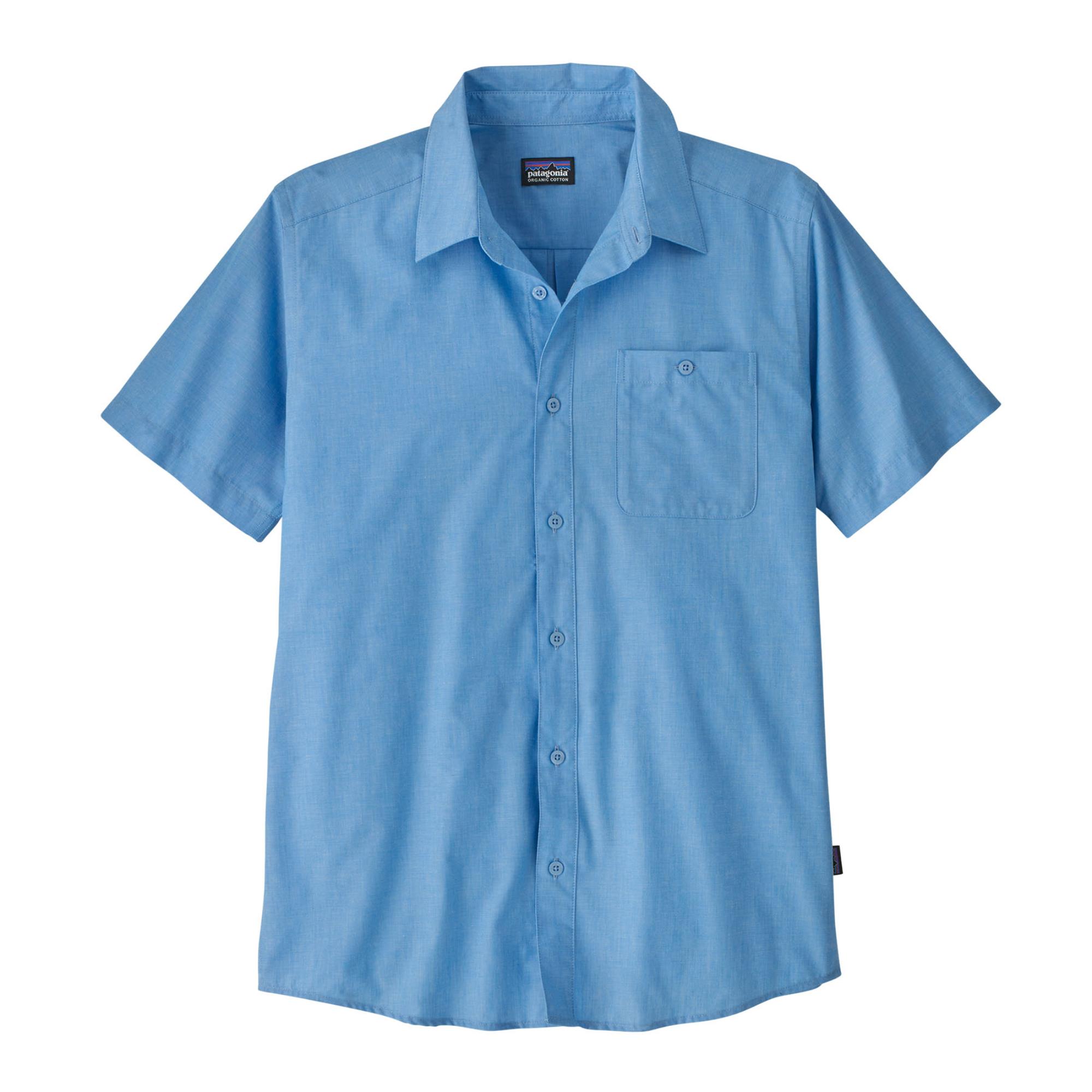 Мужская универсальная рубашка с коротким рукавом Patagonia, Chambray/Vessel Blue — фото 3