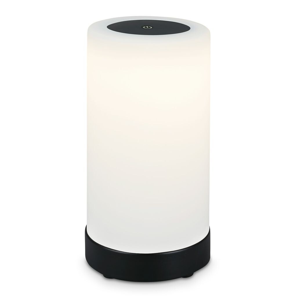 

Briloner Leuchten - Светодиодная настольная лампа на батарейках, с регулировкой яркости, стекло Светодиодная настольная лампа с беспроводной связью, сенсорная функция, теплый белый 3,300K, черный, 245x125 мм (ВxГ), серый