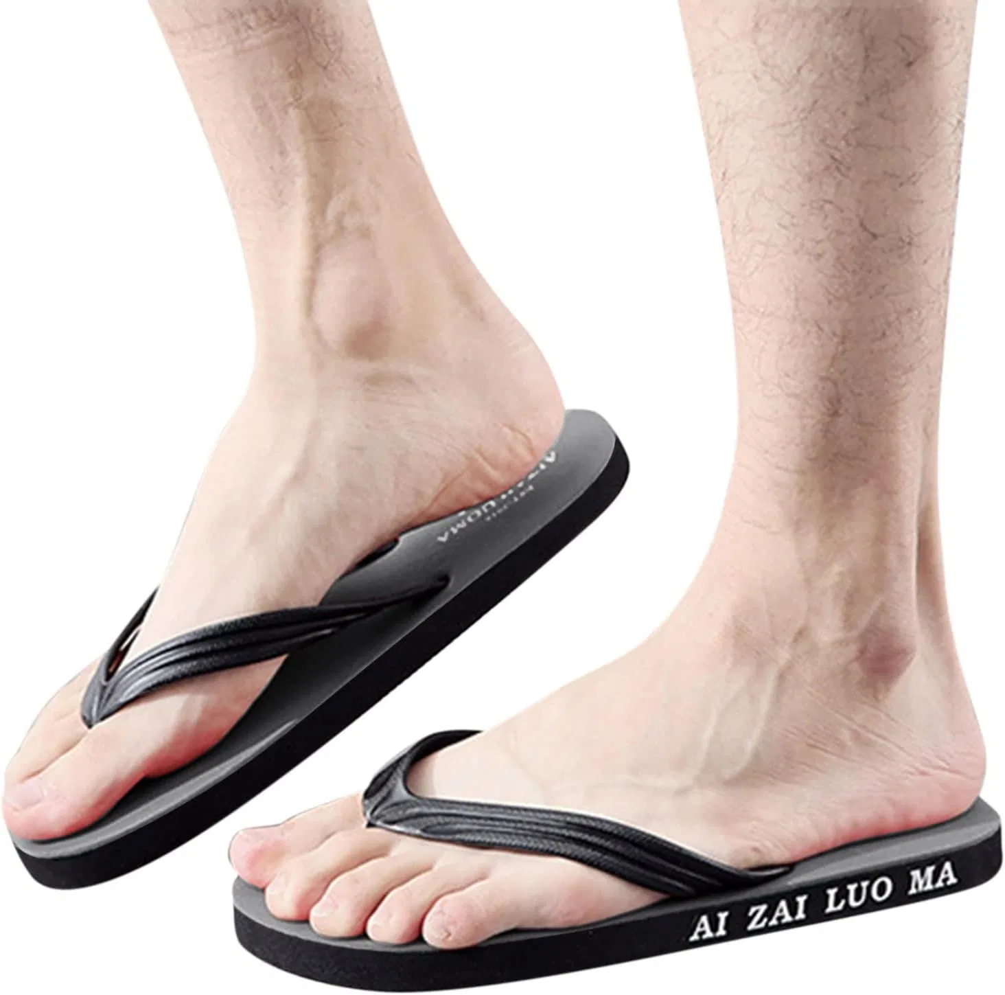Сандалии Generisch Herren Zehentrenner, шлепанцы Flache Sommer с анти-Rutsch Sohle, Bequeme Badelatschen für Strand, Pool & Alltag, 01#Grey