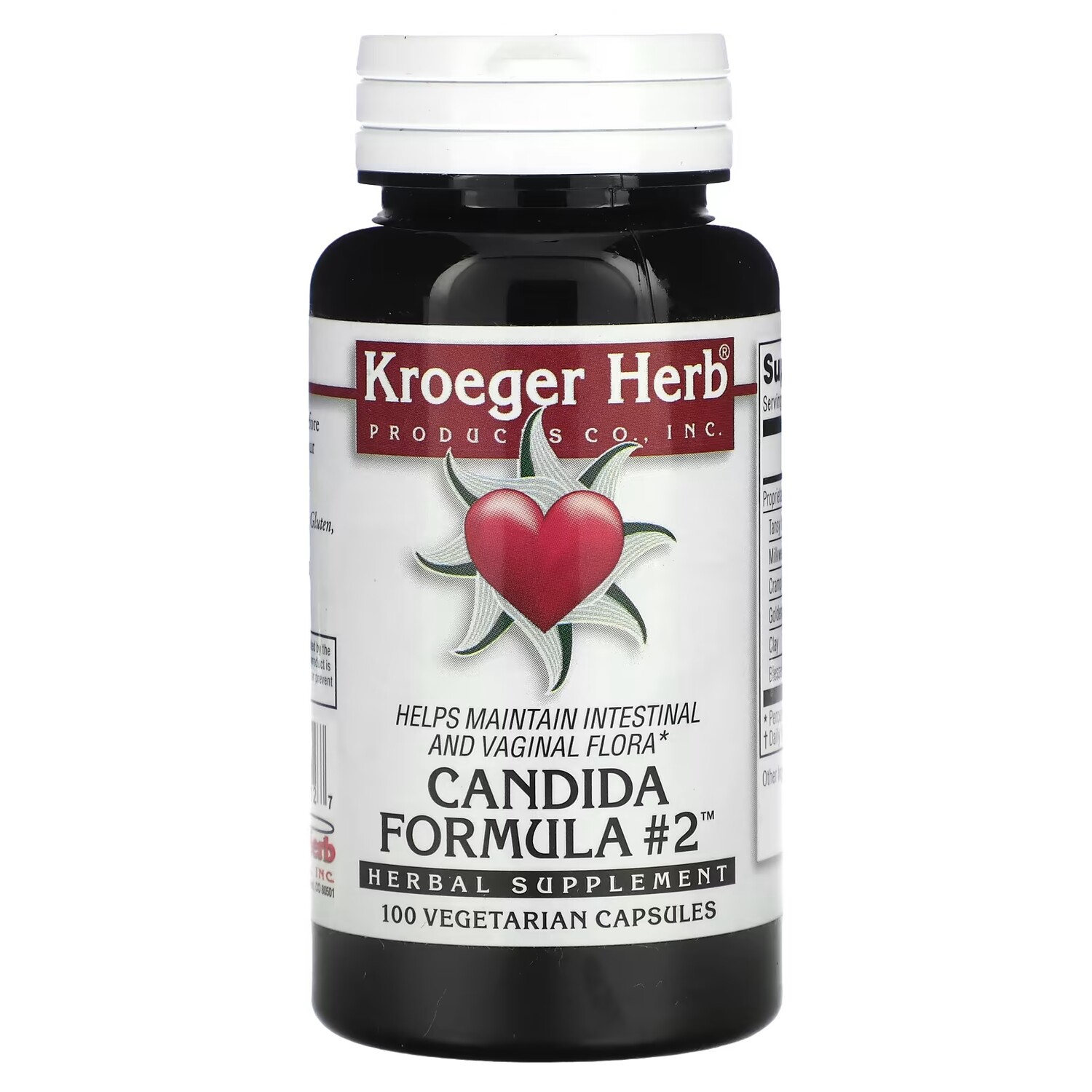 

Растительная добавка Kroeger Herb Co Candida Formula 2, 100 капсул