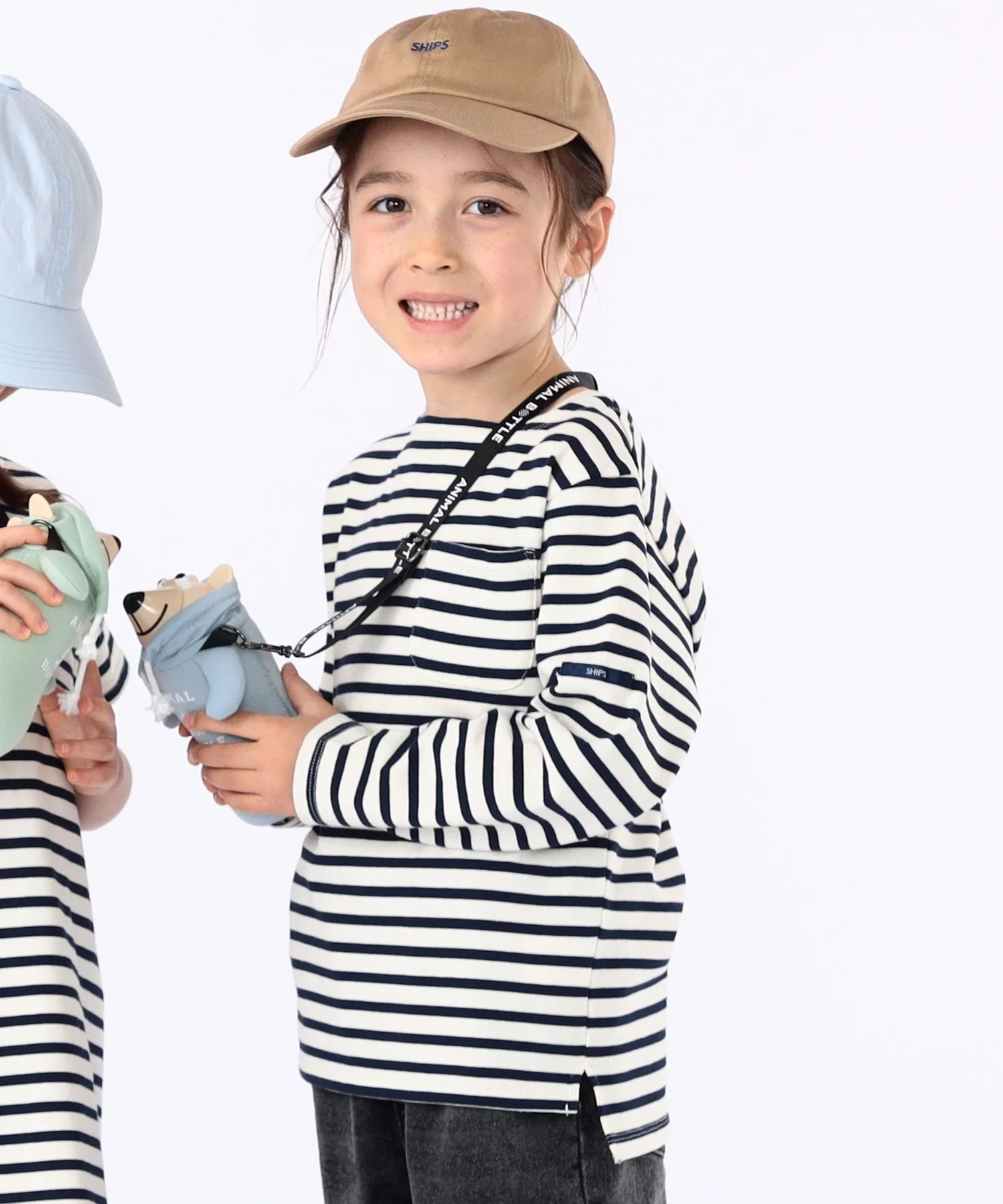 Детская футболка в полоску SHIPS KIDS, длинный рукав, белая — фото 2