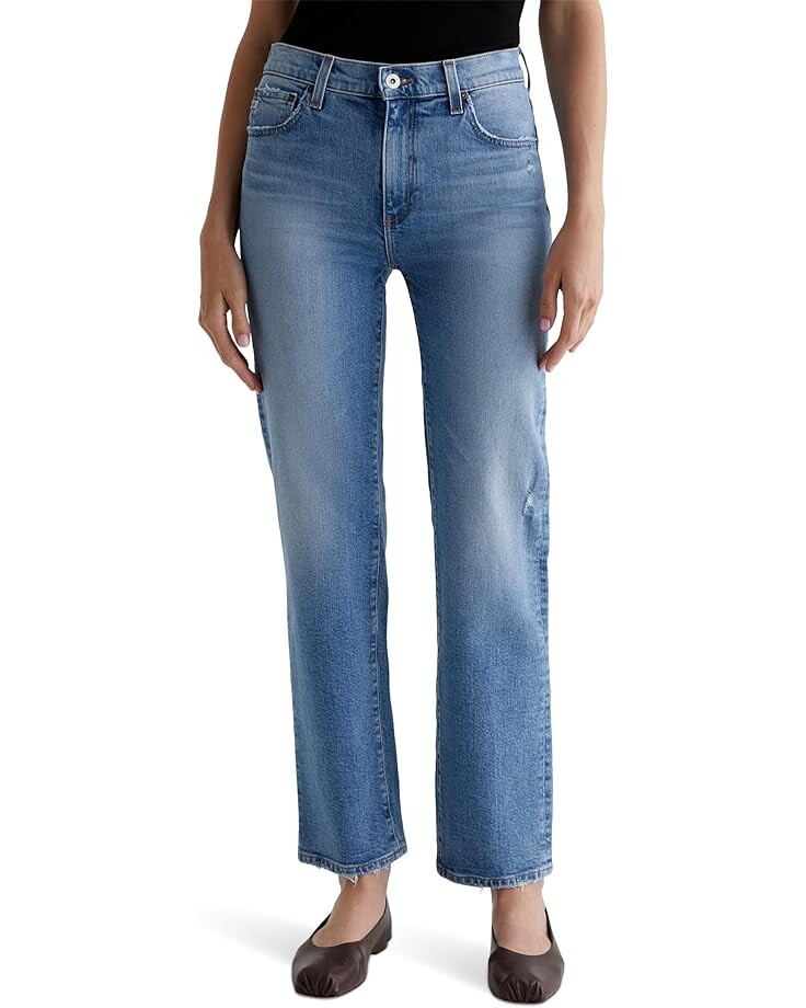 

Джинсы AG Jeans Brinley Mid Rise Straight in 18 Years Oslo, цвет 18 Years Oslo