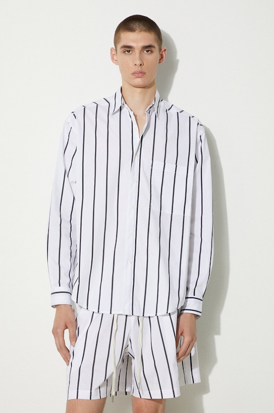 

Хлопковая рубашка в полоску Dress Shirt Mki Miyuki Zoku, черный
