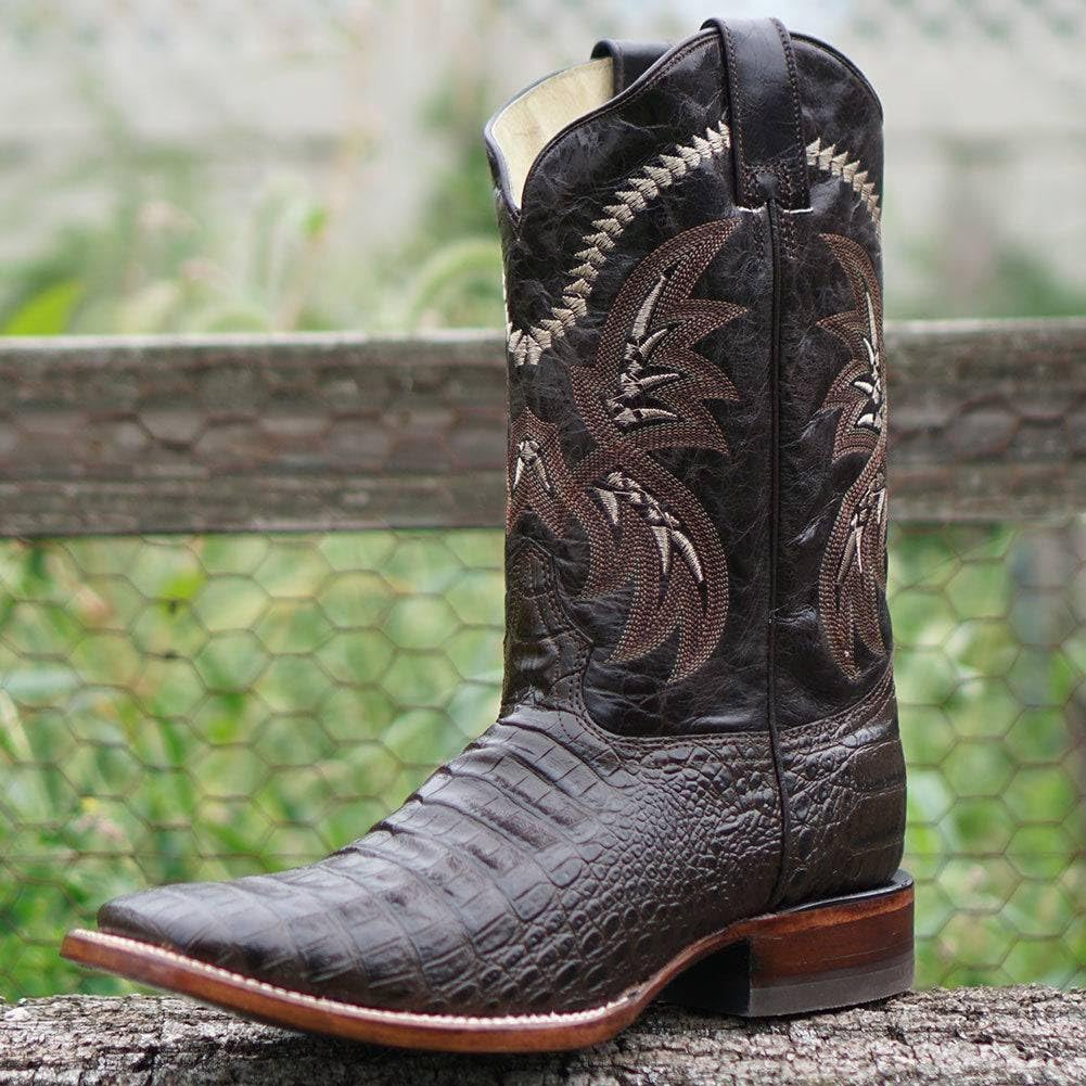Мужские ковбойские сапоги Soto с принтом из кожи каймана H4001 Soto Boots, коричневый — фото 3