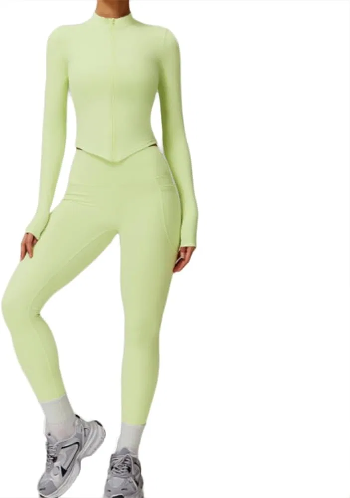 Спортивный костюм с длинным рукавом и леггинсами, Green