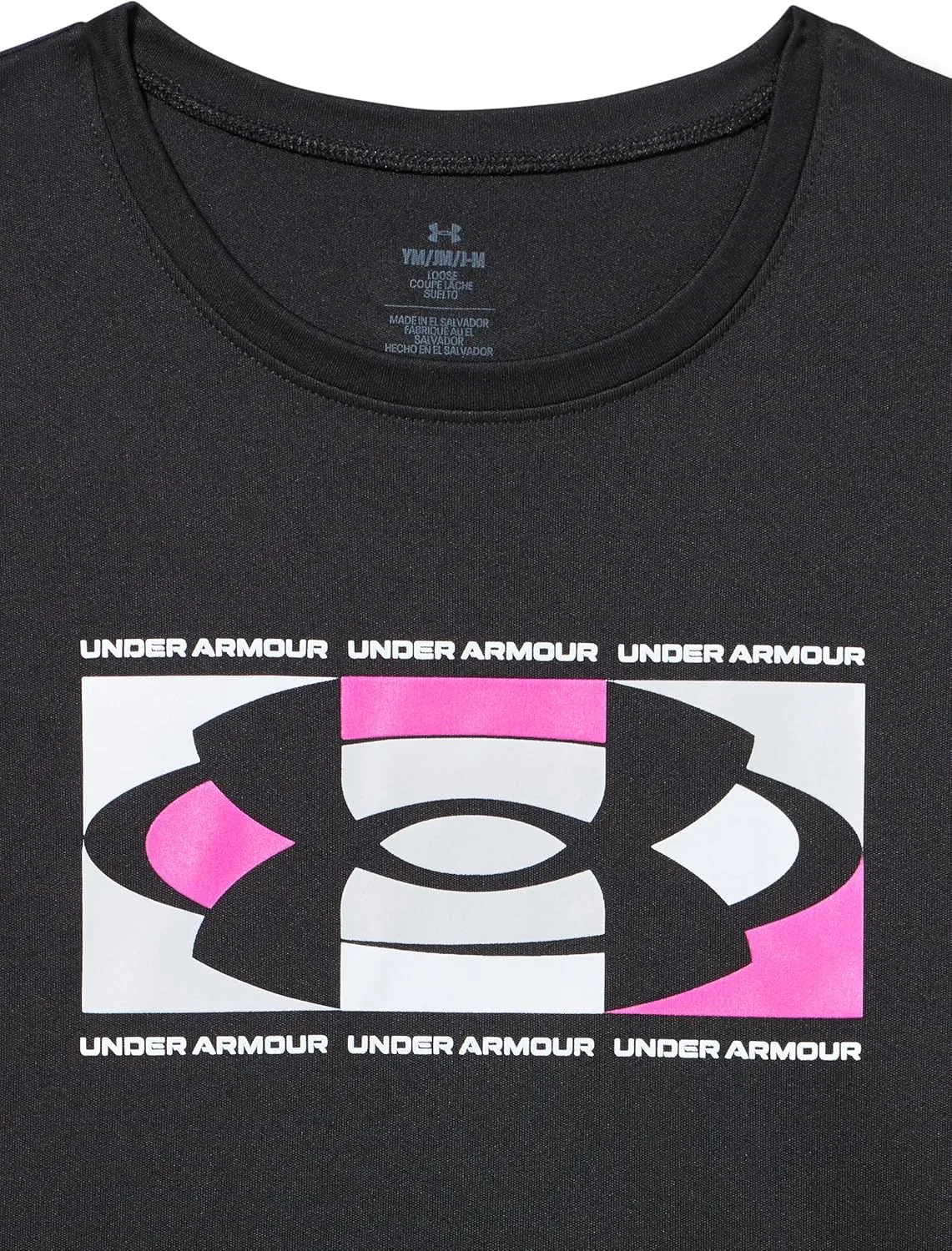 Футболка для девочек Under Armour Tech Big Logo, Black/White — фото 2
