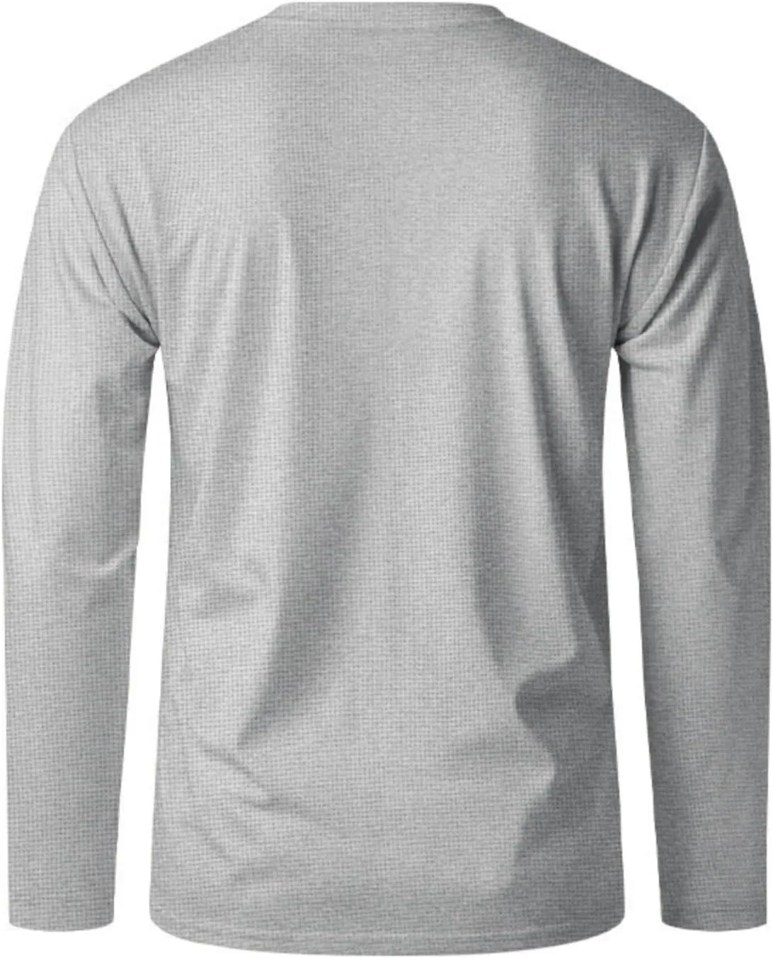 Мужская футболка с длинным рукавом Vintage Waffle Pullover Stretchy Soft fit Crewneck — фото 3