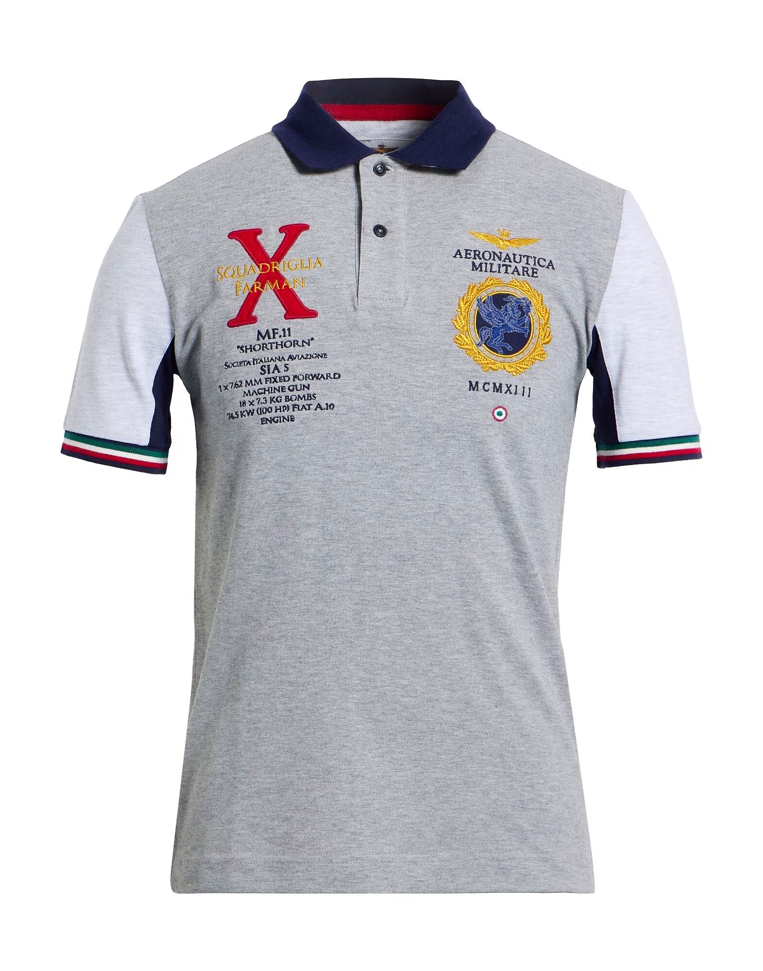 

Рубашка поло Aeronautica Militare, светло-серый